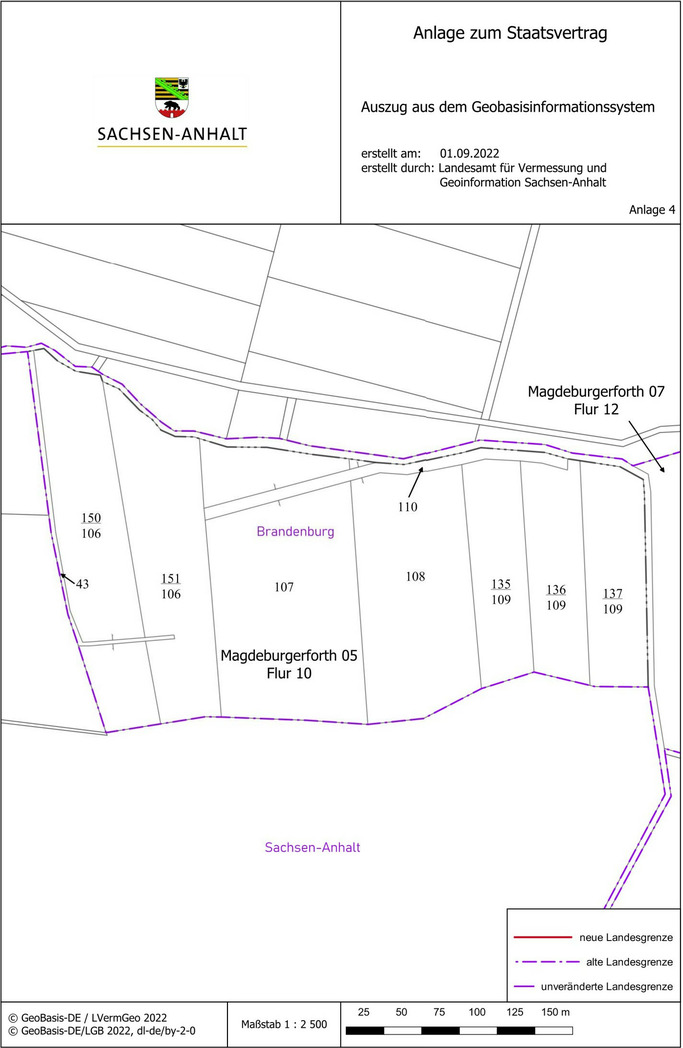 Die Flurstücke 43, 107, 108, 110, 135/109, 136/109, 137/109, 150/106 und 151/106 der Flur 10 der Gemarkung 1717 Magdeburgerforth 05