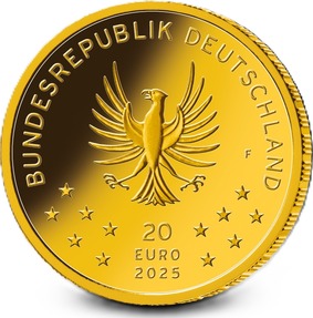 Die locker gestaltete Wertseite mit dem Adler korrespondiert mit der Bildseite. Sie enthält ferner den Schriftzug „BUNDESREPUBLIK DEUTSCHLAND“, die zwölf Europasterne, die Wertziffer, die Wertbezeichnung, die Jahreszahl „2025“ und – je nach Münzstätte – das Münzzeichen „A“, „D“, „F“, „G“ oder „J“.